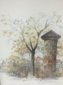 Arte: Lamina de un paisaje. Moos Stosi